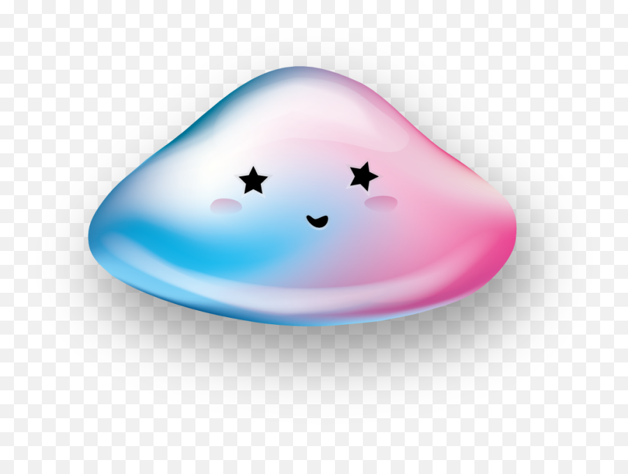 A Pink And Light Blue Blob With Stars - Clip Art Png,Light Eyes Png