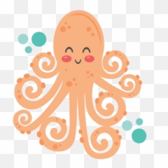 Pin - Octopus Cute Clipart Png