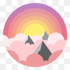 Download Day And Night Above The Clouds - Vector Graphics Sun Moon Half png
