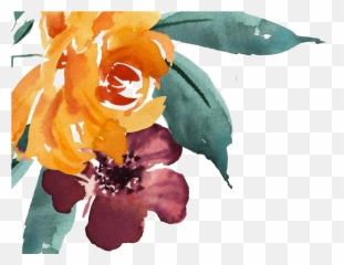 Download Free Watercolor Hand Drawn Flowers With Foliage - Watercolor Painting Png,Foliage Png
