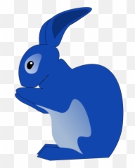 Rabbit Clipart Art - Blue Png
