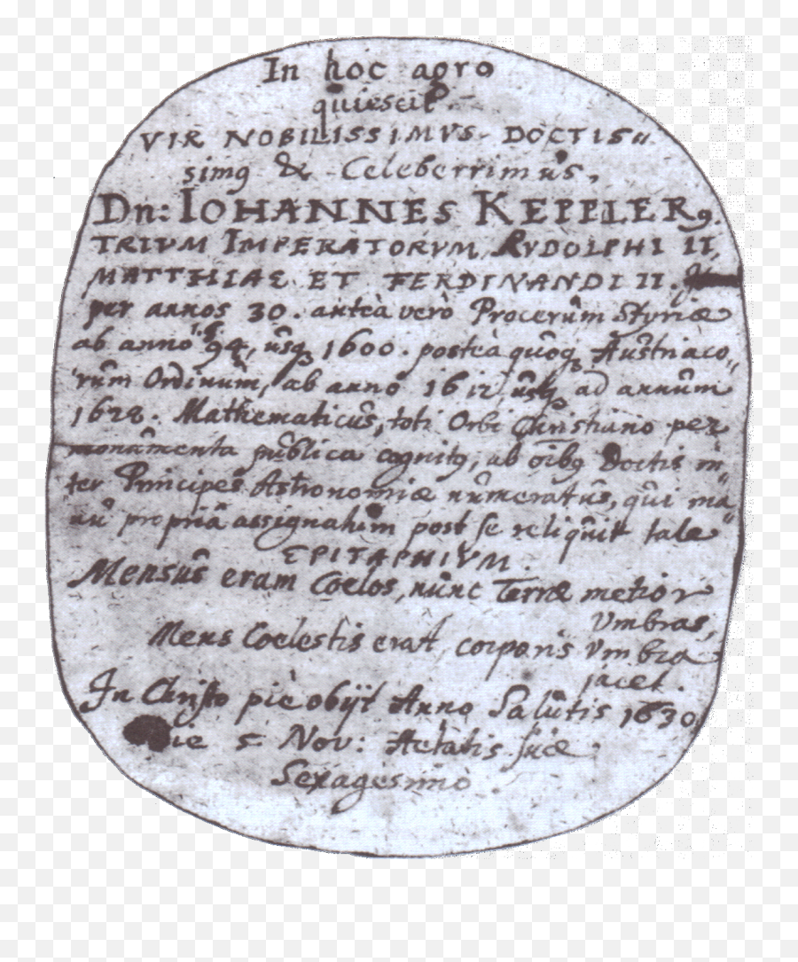 Filekepler Tombstonepng - Wikimedia Commons Epitafio De Johannes Kepler,Gravestone Png