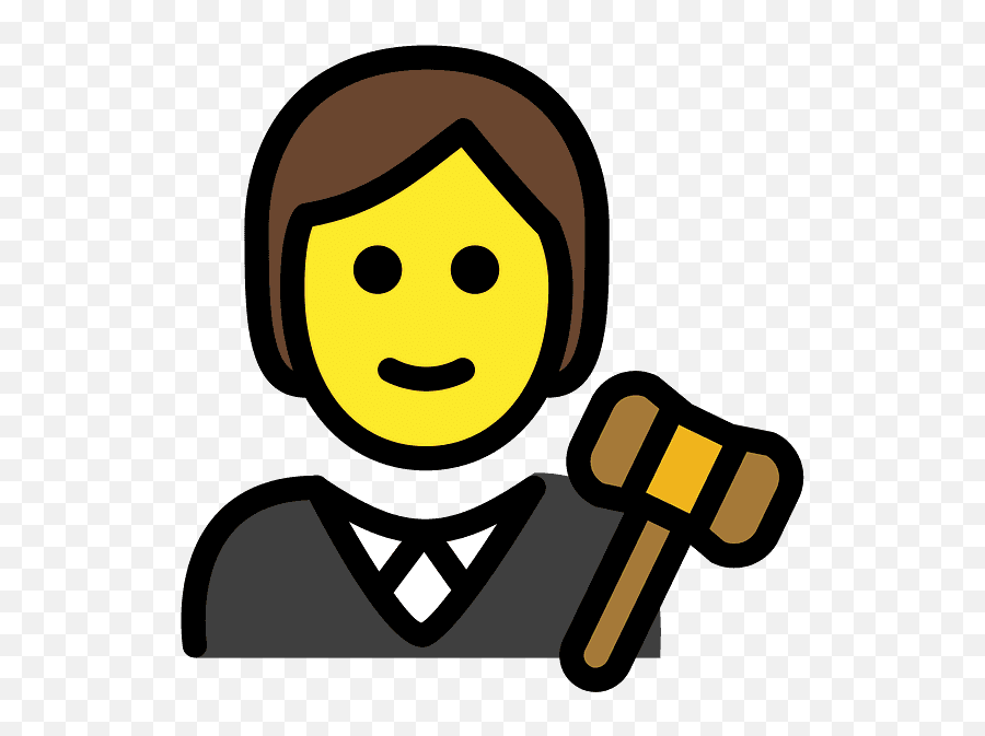 Judge Emoji Clipart Free Download Transparent Png Creazilla - Desenho De Uma Juíza,Transparent Emojis