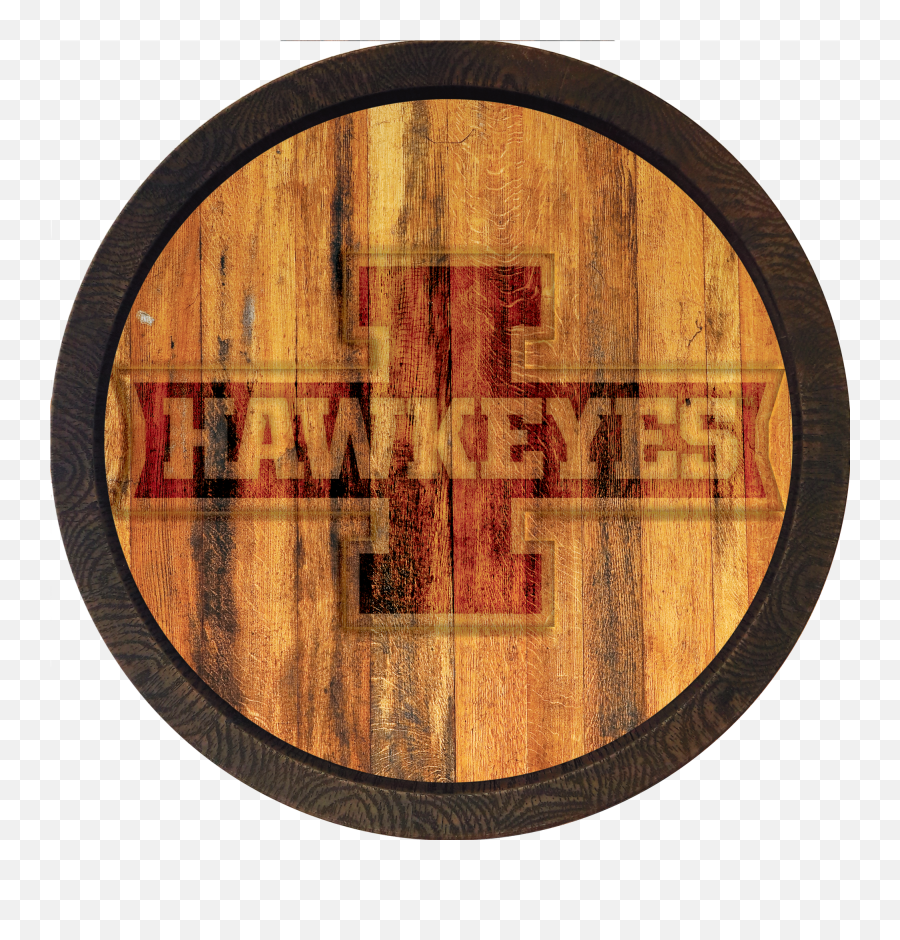 Iowa Hawkeyes 20 Barrel Team Logo Wall Sign - Hawkeye Block Png,Hawkeye Transparent