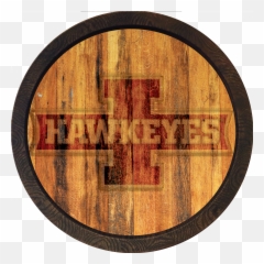 Iowa Hawkeyes 20 Barrel Team Logo Wall Sign - Block png