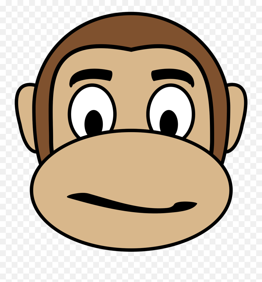 Confused Face Monkey - Cabeza De Mono Dibujo Png,Confused Face Png