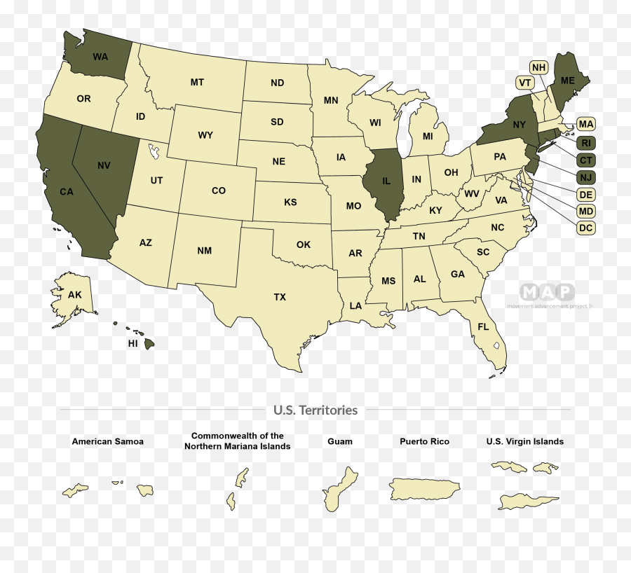 Cbd Legal States 2020 Hd Png - Gay Panic Defense Strategies,United States Map Png