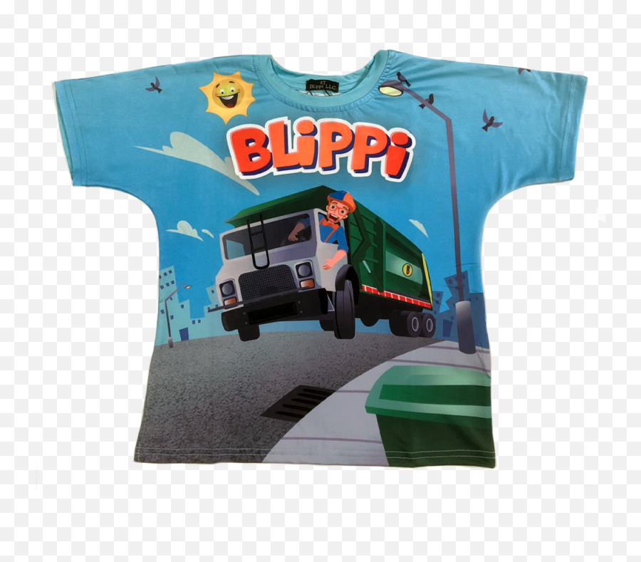 Download Blippi Garbage Truck Png Image - Blippi Tractor T Shirt,Blippi Png