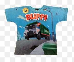 Download Blippi Garbage Truck Png Image - Blippi Tractor T Shirt,Blippi Png