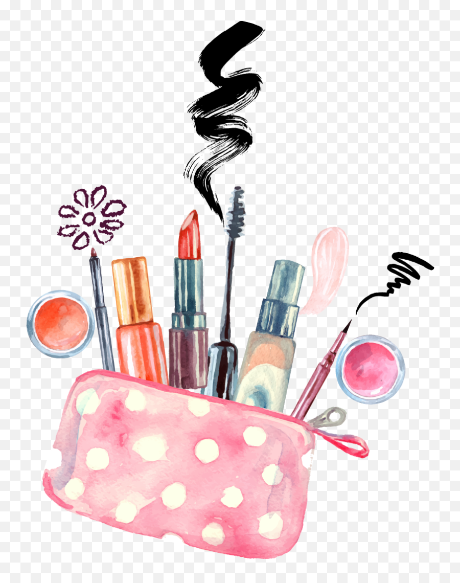 Artist Makeup Watercolor Vector - Makeup Drawing Png,Make Up Png