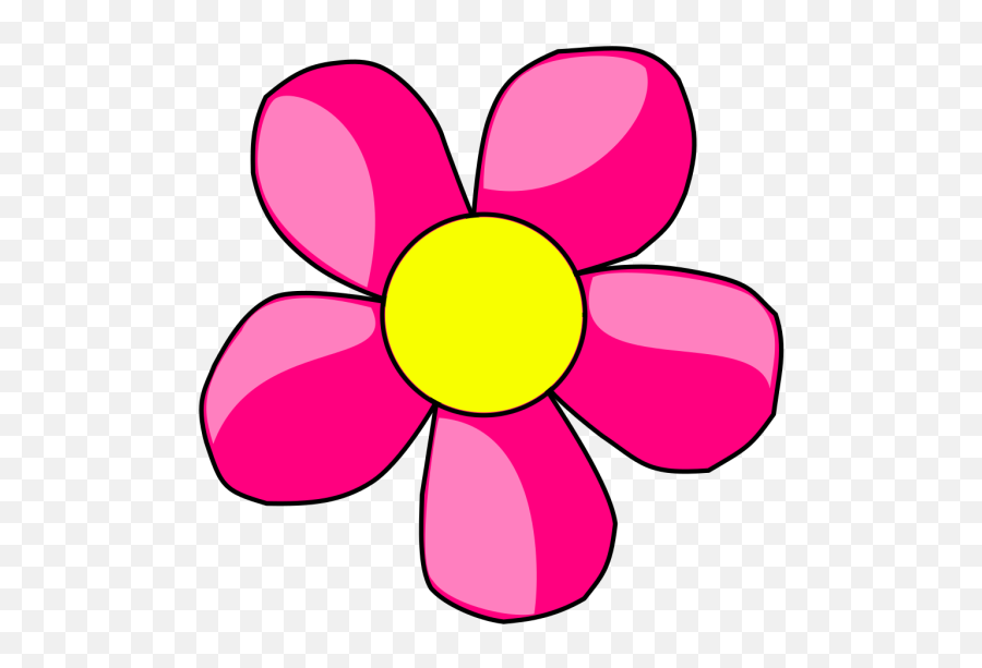 Hot Pink Flower Png Svg Clip Art For - Pink Flower Clip Art,Pink Flower Png