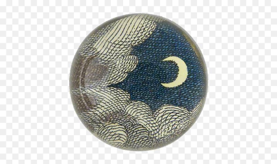 Clouds U0026 Crescent Moon - Paperweight Png,Cresent Moon Png