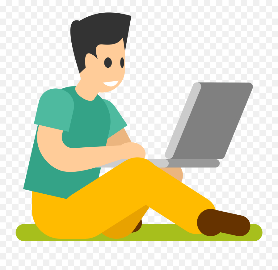 Man Surfing - Man Working On Laptop Clipart Png,Internet Png