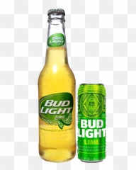 Download Budbud Light 18 Pk - Lime Glass Bottle Png