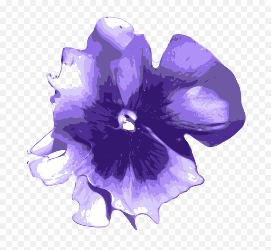 Flower Purple Blue - Watercolor Violet Flower Png,Purple Flowers Png