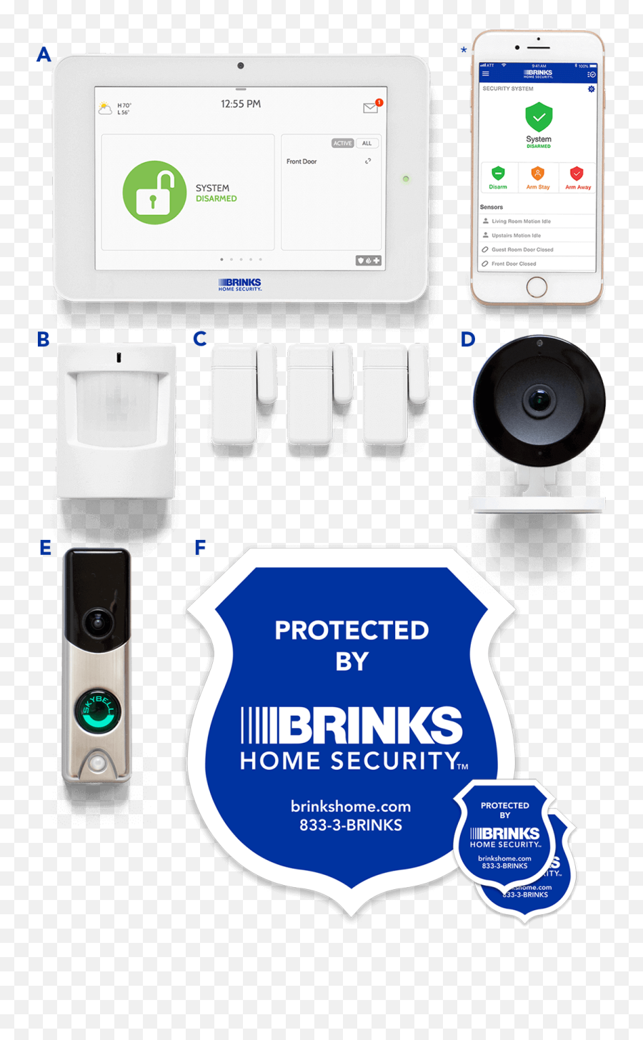 Smart Home Security Systems U0026 Monitoring Brinks - Brinks Home Security Packages Png,Bell System Logo