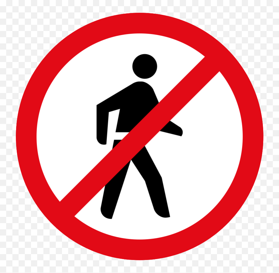 Download Pedestrian Prohibited Sign - No Texting And Walking Sign Png,Pedestrian Png