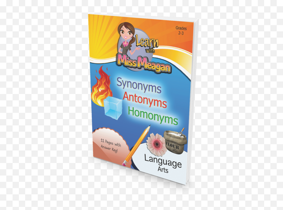 Homonyms Antonyms U0026 Synonyms Printable Workbook Grades 2 - 3 Png,Antonym For Transparent