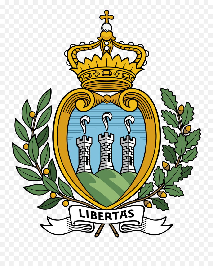 Coat Of Arms San Marino - San Marino Emblem Png,Laurel Crown Icon