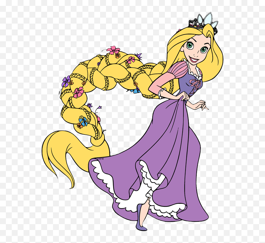 Clip Art Of Rapunzel Wearing Her Crown - Fictional Character Png,Tangled Icon