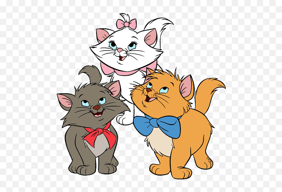 Berlioz Marie Toulouse The Aristocats - Aristocats Kittens Aristocats Clipart Png,Kitten Transparent Background