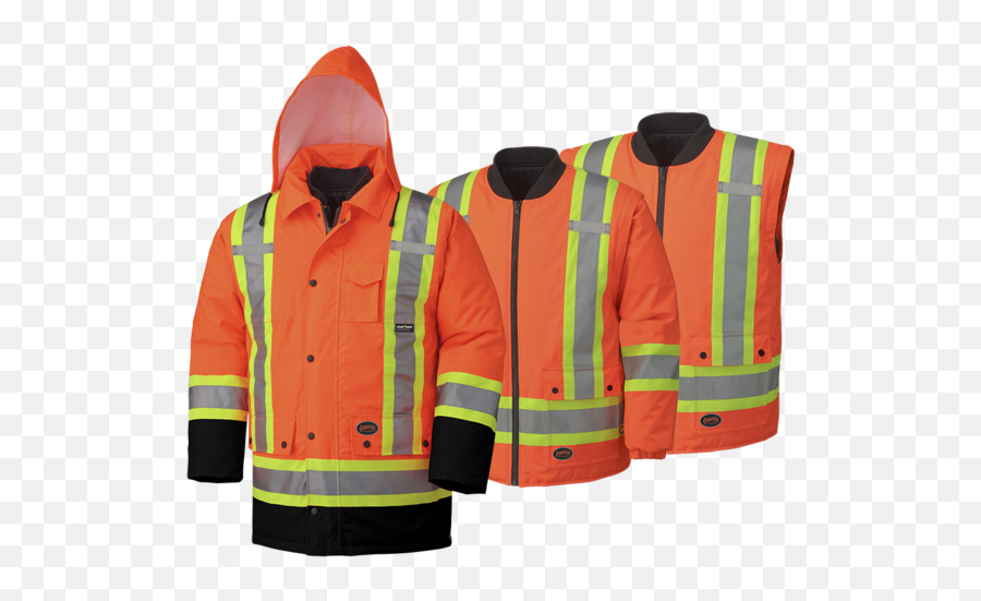 Tingley J76029csm Icon Hi - Vis Heatretention Jacket In Pioneer 7 In 1 Jacket Png,Icon Orange Vest