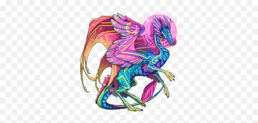 Psychedelic Dragons Dragon Share Flight Rising - Trippy Dragons Png,Psychedelic Png