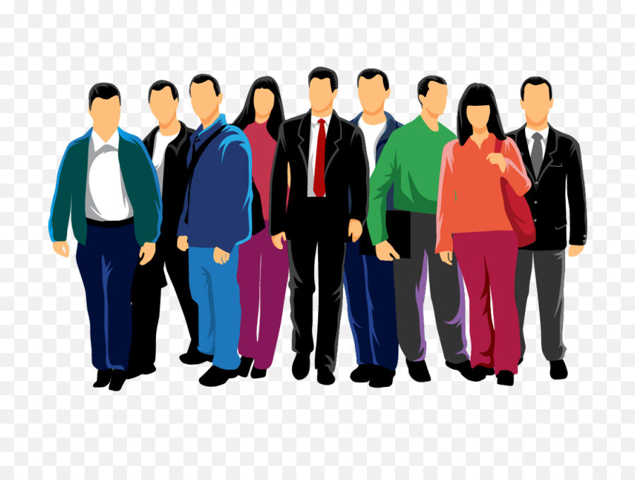 People Crowd Vector Png Transparent - Vector Group Of People Png,Crowd Of People Png