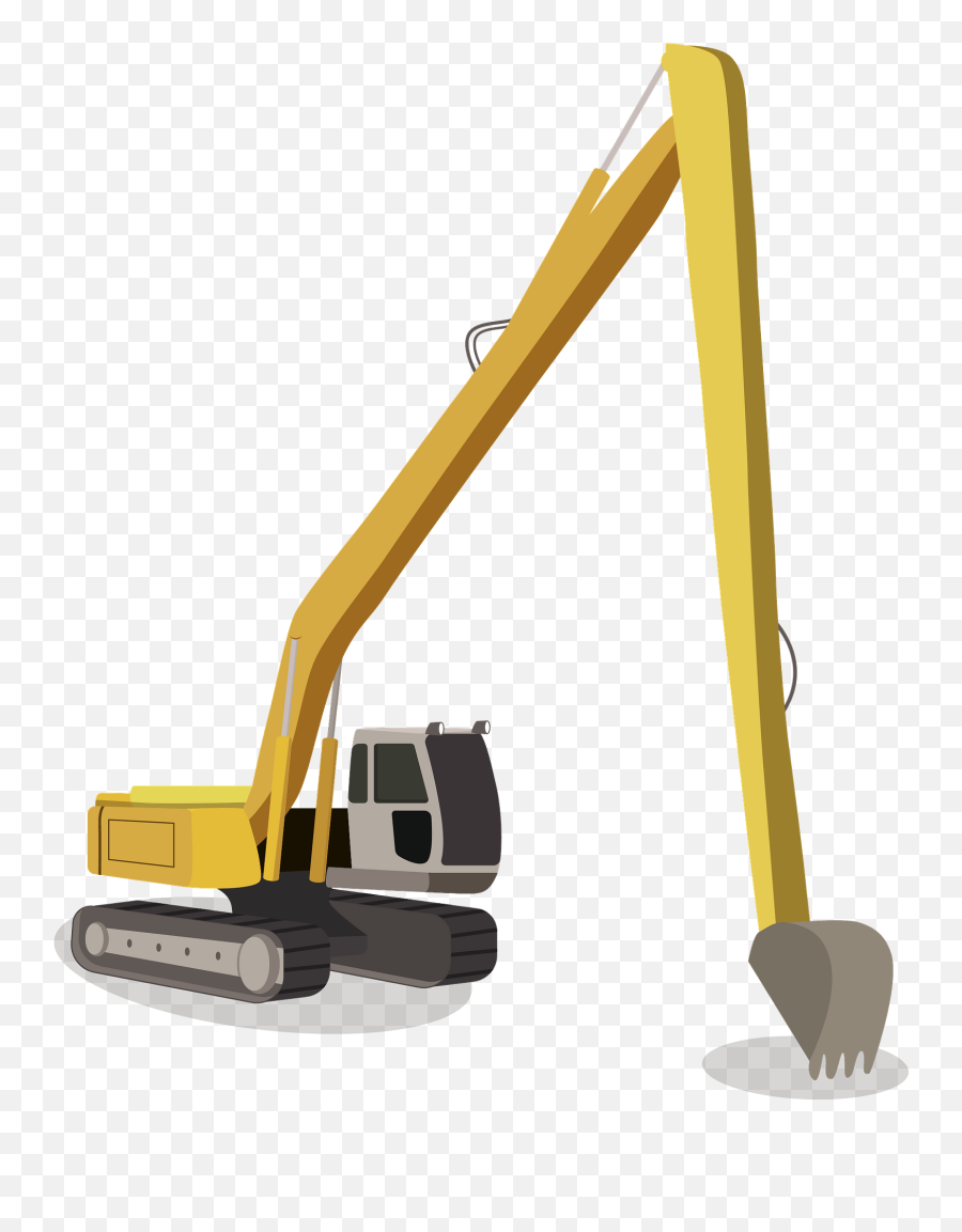 Long Reach Excavator Clipart Free Download Transparent Png - Transparent Excavator Clipart,Digger Icon