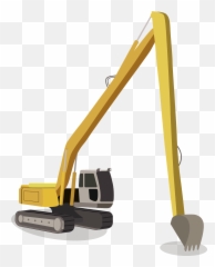 Long Reach Excavator Clipart Free Download Transparent Png - Transparent Excavator Clipart