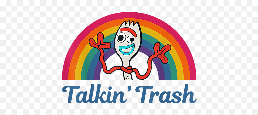 Disney Pixar Toy Story 4 Forky Talkin Trash Rainbow Poster - Happy Png,Toy Story 4 Icon