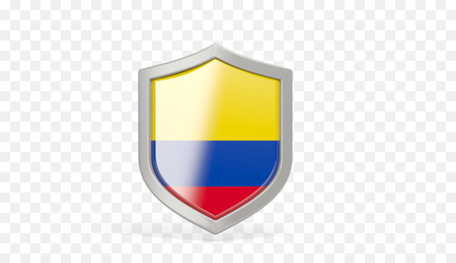 Shield Icon Illustration Of Flag Colombia Png
