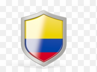 Shield Icon Illustration Of Flag Colombia Png