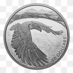 5 Oz Pure Silver Coin U2013 Courageous Bald Eagle Mintage - Bald Eagle Png,Bald Eagle Transparent