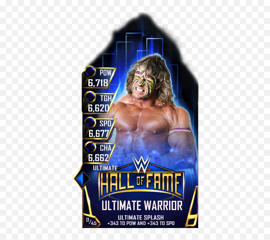 Ultimate Warrior - Wwe Supercard Season 1 Debut Wwe Wwe Supercard Card Ultimate Ric Flair Png,Ultimate Warrior Logo