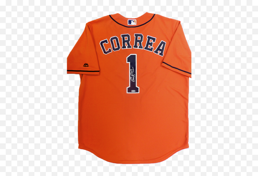 Carlos Correa Autographed Astros Replica Jersey - 2016 Alt 1 Orange Active Shirt Png,Astros Logo Png