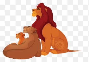 Mufasa Png Pic - Sarabi And Cub Simba Transparent Cartoon Simba Mufasa Sarabi,Simba Png