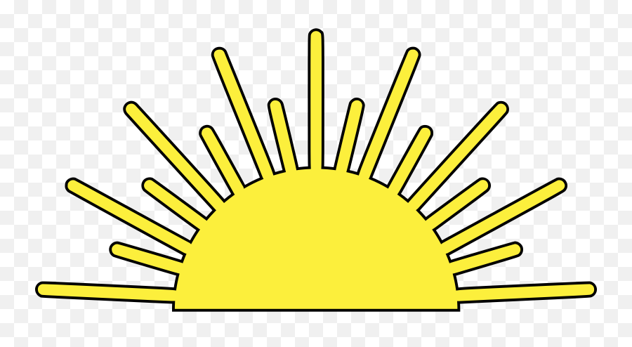 Library Rising Sun Png Files - Sun Ray Clipart,Half Sun Png