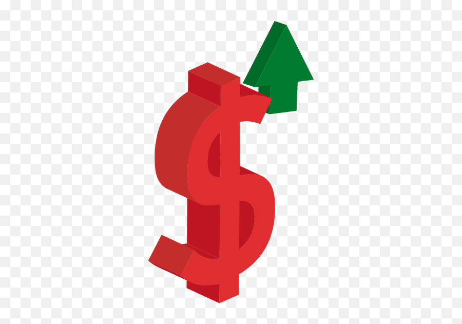 Shopping Money Symbol With Arrow Up Isometric Style Icon - Dollar Png,Arrow Symbol Png