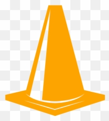 Orange Traffic Cone Icon - Yellow Clip Art png