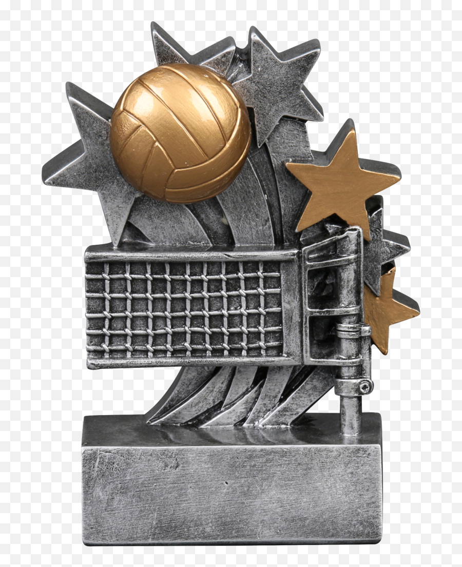 57218gs Star Blast Resin Volleyball Trophy - Volleyball Trophy Png,Trophy Transparent