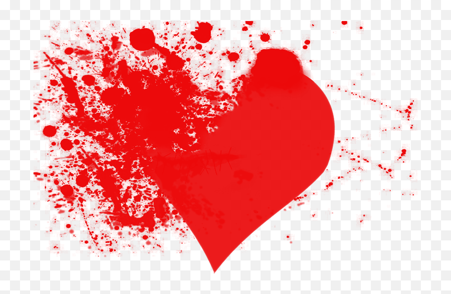 Brush Blood Splatter Heart Animated - Transparent Bleeding Heart Png,Bleeding Heart Png