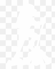 Hiker Vector Picture 909298 - White On Black Hiking Silhouette Png,Hikers Png
