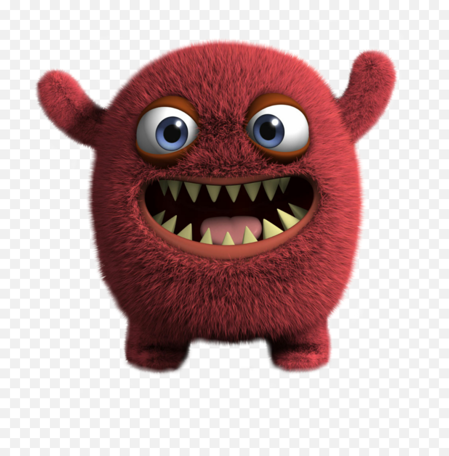 Download Red Cute Monster Scary Png Transparent Background