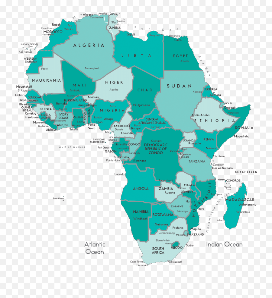 Map Of Africa Transparent Png Clipart - Africa Map Vector Png,Africa Map Png
