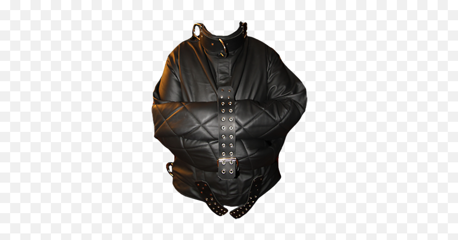 All Leather Xl Custom Straight Jacket By Monkey Dungeon Padded Raised Collar Ebay - Leather Png,Straight Jacket Png