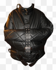 All Leather Xl Custom Straight Jacket By Monkey Dungeon Padded Raised Collar Ebay - Leather Png,Straight Jacket Png