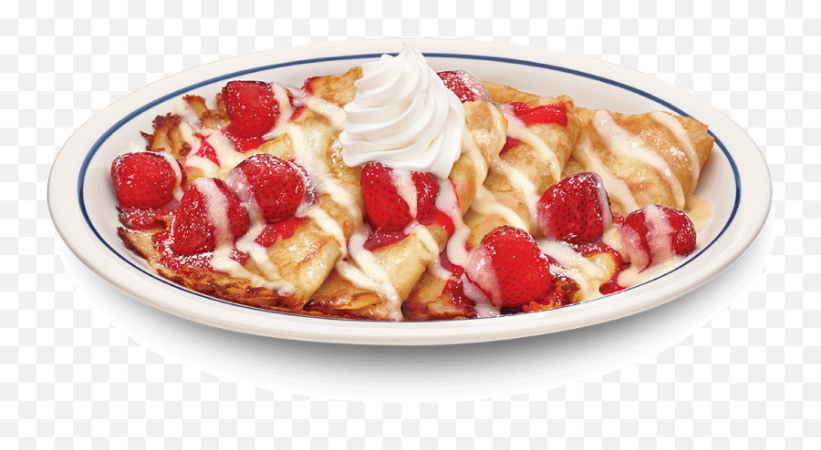Strawberries U0026 Cream Crepes - Strawberry Png,Crepes Png