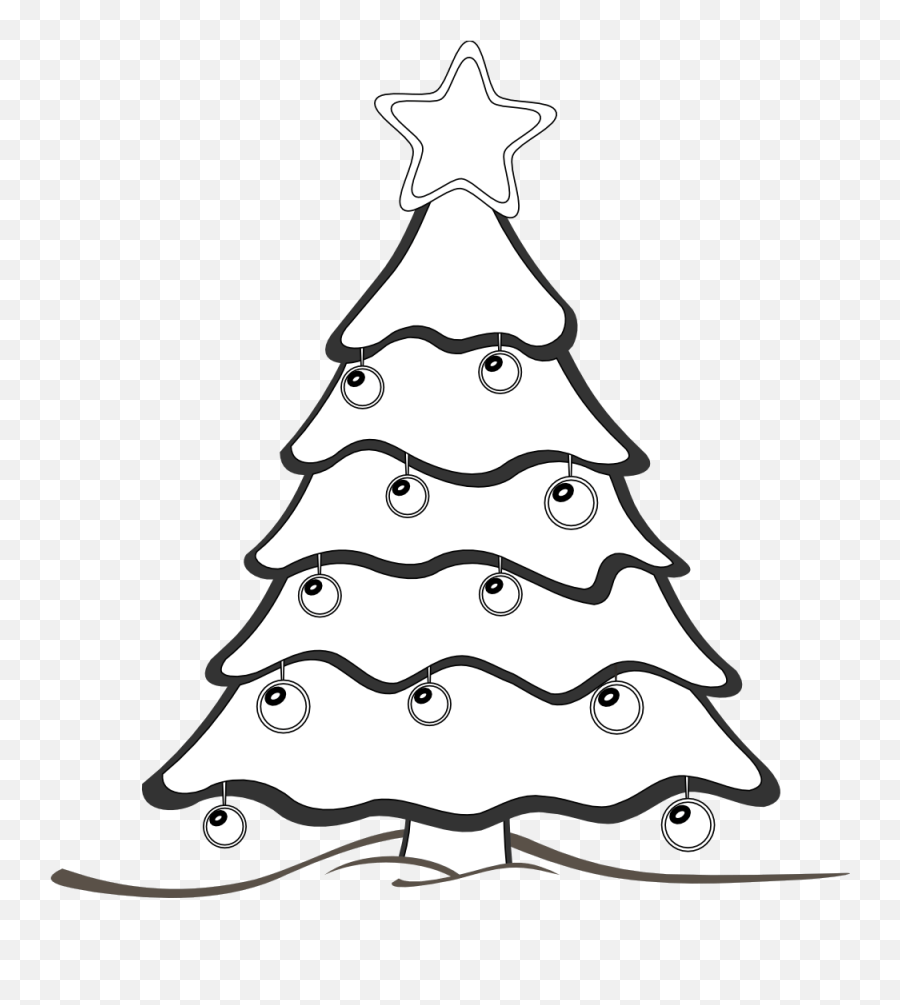 White Christmas Tree Clip Library Stock - Christmas Tree Coloring Pages Png,White Christmas Tree Png
