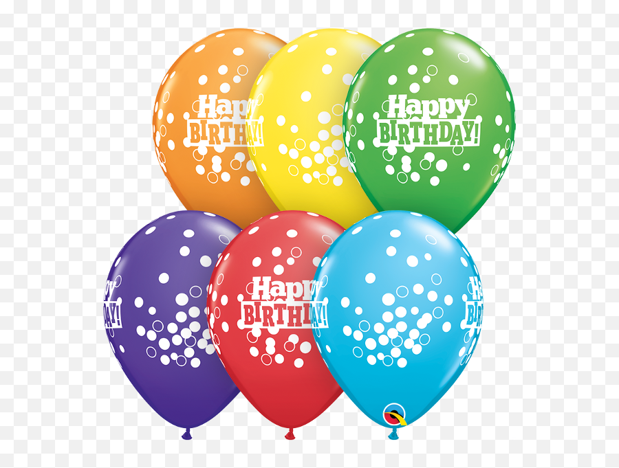 11u0027u0027 Happy Birthday Confetti - Inflated Latex Balloon Jungle Png,Birthday Confetti Png